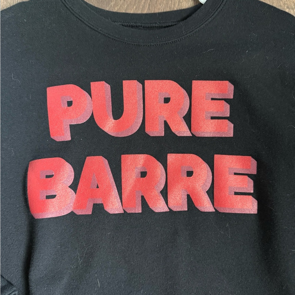 Black T-Shirt with Red 'Pure Barre' Graphic